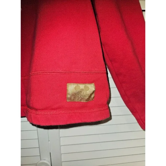 Disneyland Resort 50th Anniversary Red Sweatshirt Mickey Friends XL Embroidered - Picture 5 of 8